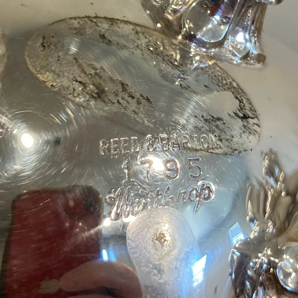 Silver Plated Creamer Reed & Barton Winthrop Pumpkin #1795 Cottagecore Kitchen - Picture 6 of 14
